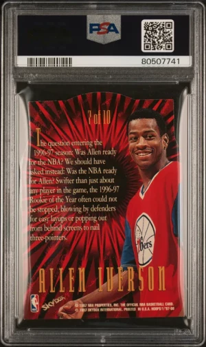 Allen Iverson 1997 Hoops Hooperstars #7 back